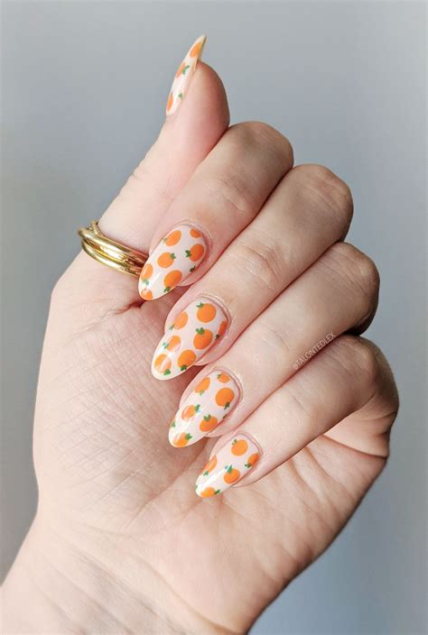 Cute Summery Orange Nail Art // Talonted Lex Nails