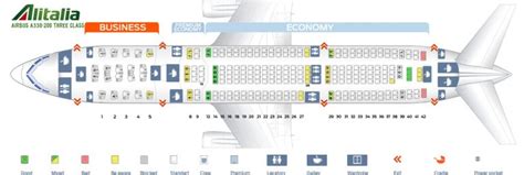 Seat map Airbus A330-200 Alitalia. Best seats in the plane