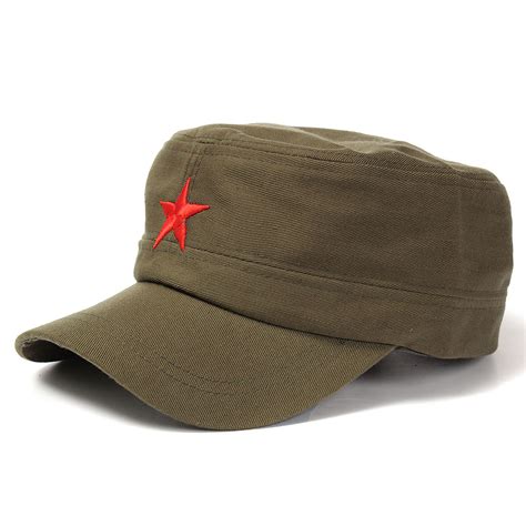 Unisex Red Star Cotton Army Cadet Military Cap Adjustable Hat – Alexnld.com