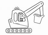 Koparka Kolorowanka Kolorowanki Excavator Wydruku Excavadora Pala  sketch template