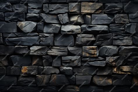 Premium AI Image | BlackStone Wall Texture Background