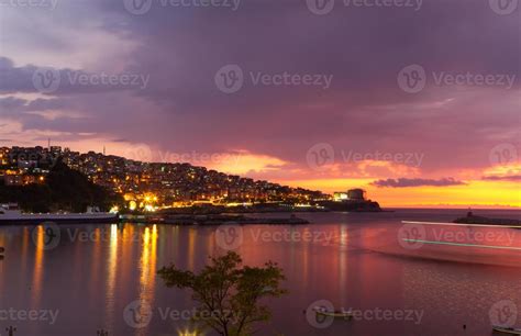 Sunset over Zonguldak Port 11149773 Stock Photo at Vecteezy