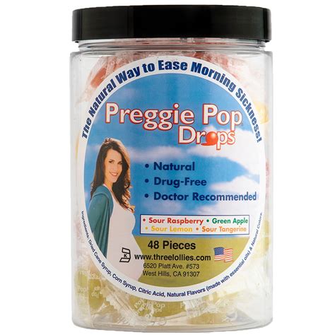 Preggie Pop Drops Morning Sickness, Pregnancy Nausea Relief 48 Count ...