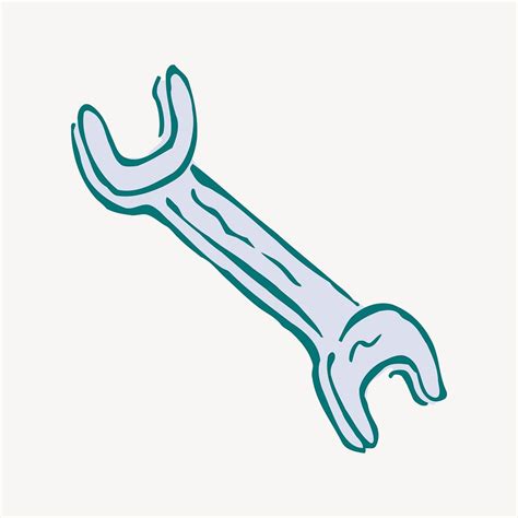 Wrench clipart, illustration vector. Free | Free Vector - rawpixel