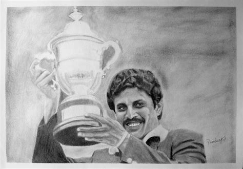 Pencil art of Indian Cricket Legend Kapil Dev - 1983 World Cup Cricket ...