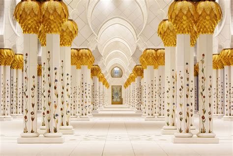 Sheikh Zayed Grand Mosque Photos : Interior, Chandelier, Calligraphy and More – InspirationSeek.com