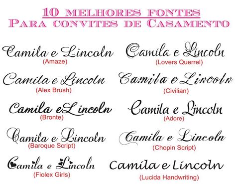 10 melhores fontes para convites de casamento | Words, Wedding cards, Script