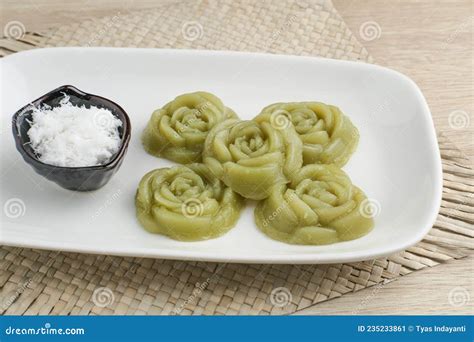 Kue Lumpang Pandan or Kue Ijo, Indonesian Traditional Food. Stock Image - Image of indonesian ...