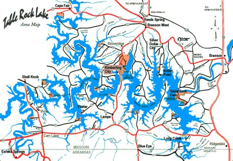 Table Rock Lake Fishing Map - Zaria Kathrine