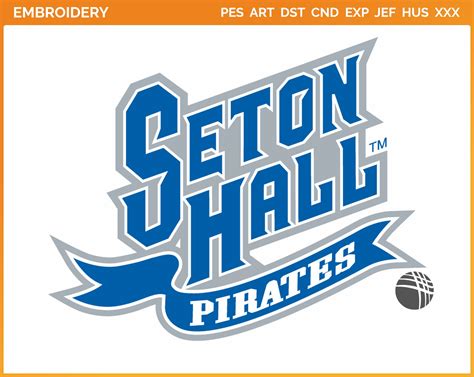 Seton Hall Pirates - College Sports Embroidery Logo in 4 sizes ...