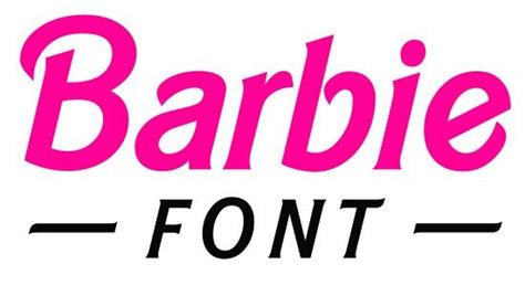 Best Barbie Font for your next project | Barbie, Lettering, Free barbie