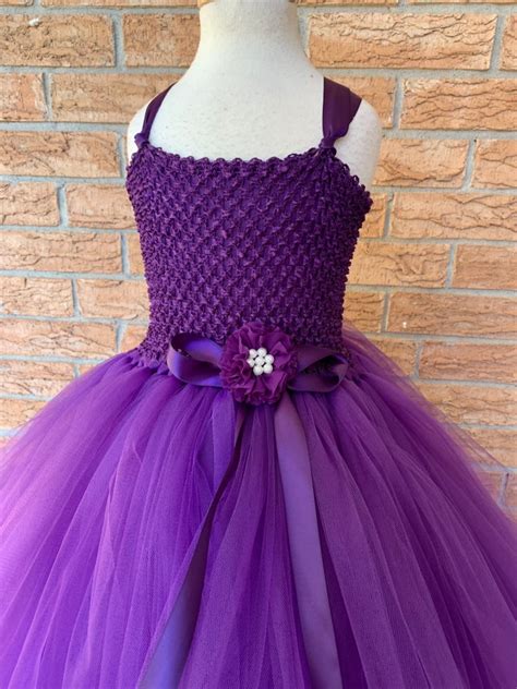 Eggplant Plum Flower Girl Dress Purple Tutu Deep Purple - Etsy