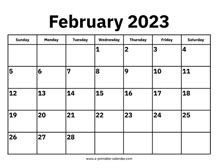 February 2023 Calendars – Printable Calendar 2023