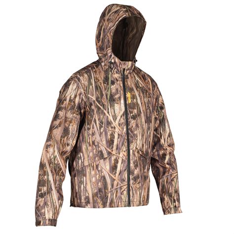 100 Waterproof Hunting Jacket - Wetlands Camo Solognac - Decathlon