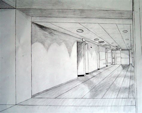 Linear Perspective - Hallway by DesOne on DeviantArt