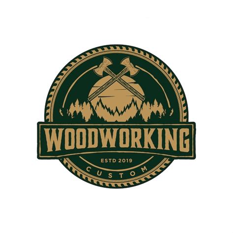 Premium Vector | Woodworking logo vintage