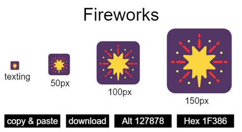 "Fireworks": Emoji and Codes