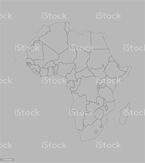 Africa Political Map Outline Vector Illustration Stock Illustration - Download Image Now ...