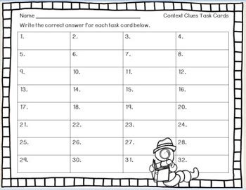 Context Clues Task Cards by Reading Teacher's Backpack | TPT