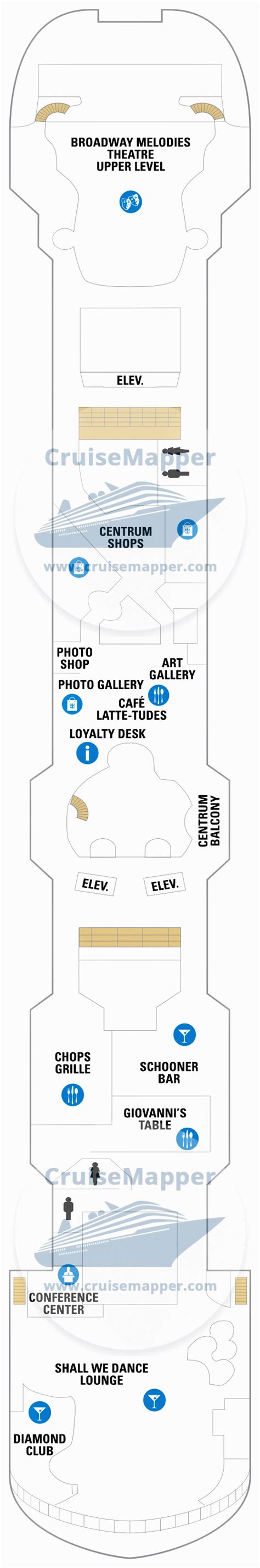 Rhapsody Of The Seas deck 6 plan | CruiseMapper