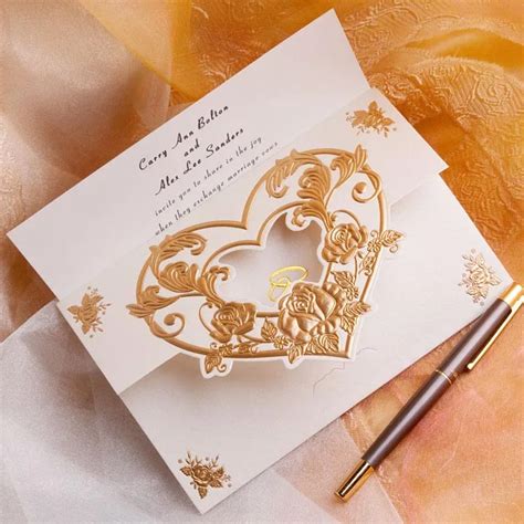 Laser cut heart shaped Wedding Invitations on Aliexpress.com | Alibaba ...