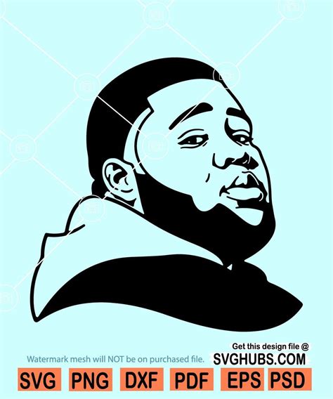 Drawing & Illustration Digital PNG Rod Wave silhouette Rap Hip-hop Rod ...