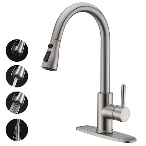 Industrial Kitchen Faucet : Industrial Kitchen Faucet With Brushed ...