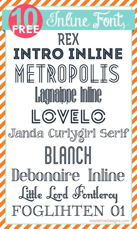 free FONT friday | fabulous INLINE fonts, great fonts for graphic ...