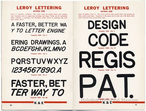 Leroy Lettering Sets Catalog (1939) - Fonts In Use