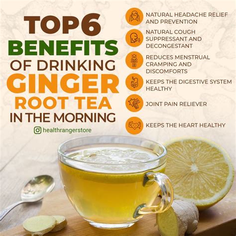 the top 6 benefits of drinking ginger root tea in the morning with ...