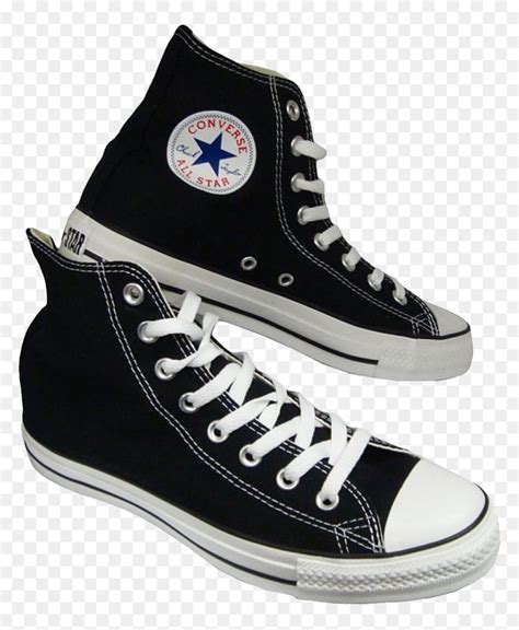 Converse Shoes Png - Black High Top Converse Png, Transparent Png - vhv