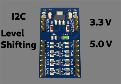 I2C level shifter board - Platform for creating and sharing projects - OSHWLab