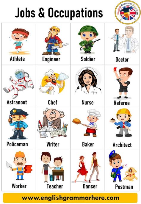 jobs and occupations in english with pictures