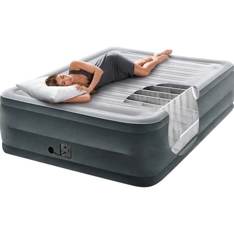 Intex 22 In. Queen Dura-beam Hi-rise Premium Comfort Airbed ...