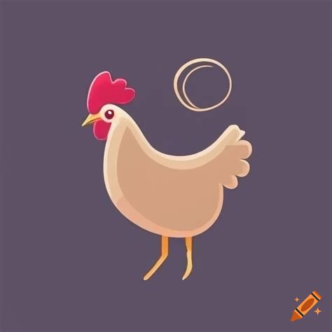Minimalist logo of a magical hen