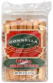 Gonnella Plain Bread Sticks - 4 oz, Nutrition Information | Innit