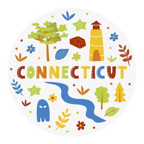 Premium Vector | Usa collection. vector illustration of connecticut ...