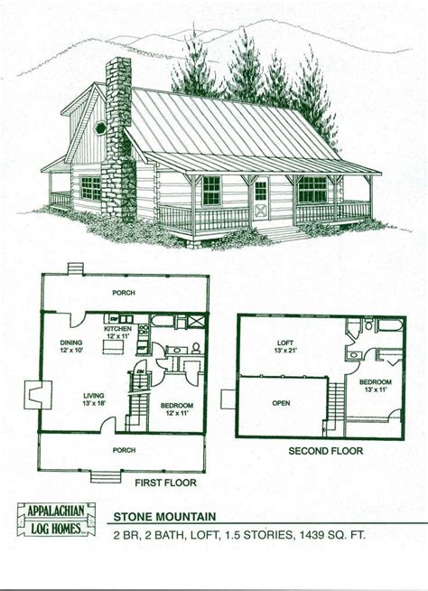 Amazing Log Cabin Floor Plans With 2 Bedrooms And Loft - New Home Plans ...