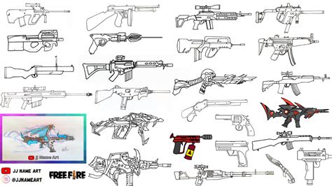 My Drawing: Free Fire Guns : r/freefire