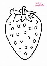 Strawberry Outline Coloring Page For Kids  FirstCry Parenting sketch template