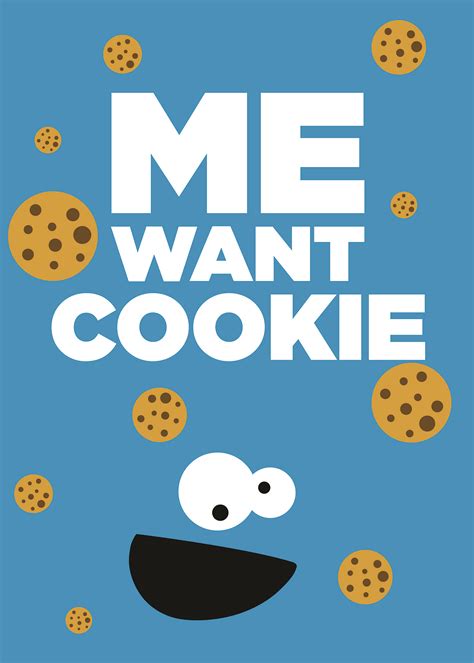 Cookie Monster ' Poster Design ' www.hoagard.com Monster Food, Cookie ...