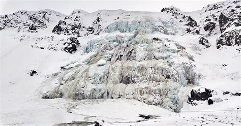 Beautiful Photograph Captures Dynjandi Waterfall Completely Frozen And Covered In Snow - Iceland ...