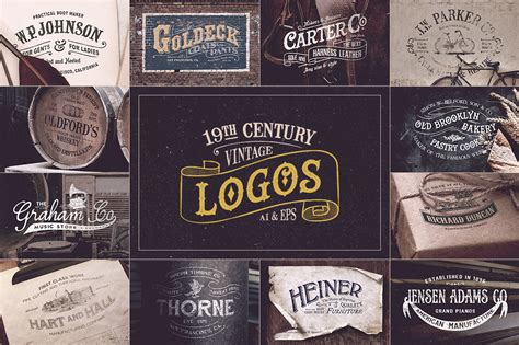 19th Century Vintage Logos | Branding & Logo Templates ~ Creative Market