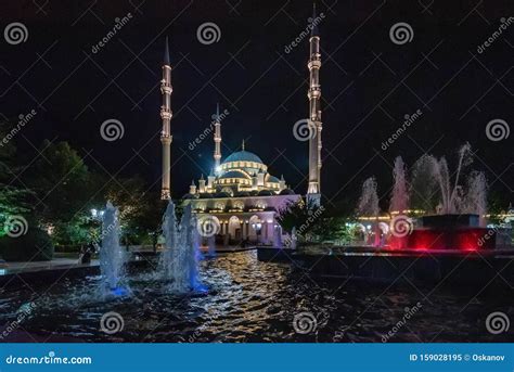 GROZNY, RUSSIA - JULY 9, 2017: Akhmad Kadyrov Mosque in Grozny ...