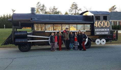 Mebane and Burlington dentist Eric Steinbicker, DDS built the Polar Express train parade float ...