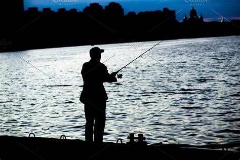 Fisherman on gold sunset background | Sunset background, Gold sunset, Background