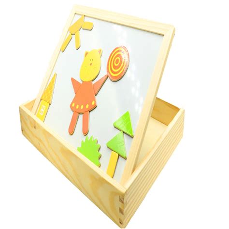 Magnetism Spells Happily Magnetic Puzzle Jigsaw Wooden DIY Toys For Children Kid Multi color ...