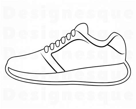 Sneaker Outline SVG Sneaker Svg Running Shoes Svg Sneaker | Etsy