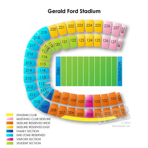 Smu ford stadium seating chart