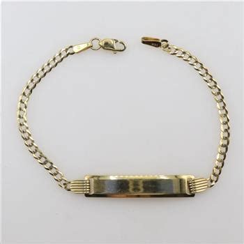 14kt Gold Name Plate Bracelet | Property Room